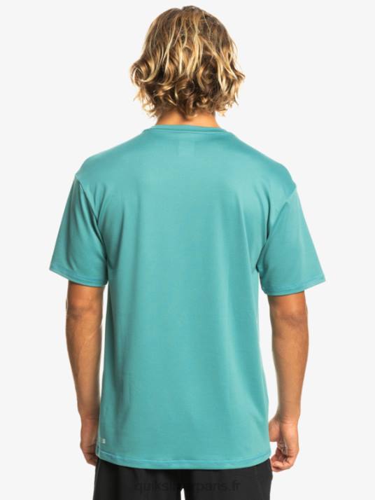Hommes Quiksilver T-shirt de surf à manches courtes omni session upf 50 D6PT542 bleu de bretagne
