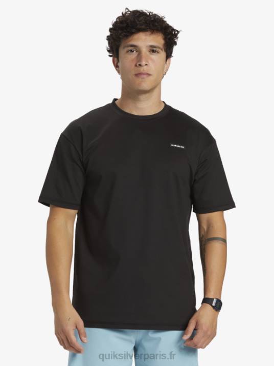 Hommes Quiksilver T-shirt de surf à manches courtes omni session upf 50 D6PT543 noir