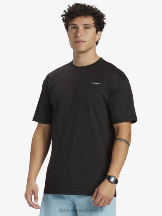 Hommes Quiksilver T-shirt de surf à manches courtes omni session upf 50 D6PT543 noir