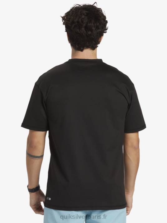 Hommes Quiksilver T-shirt de surf à manches courtes omni session upf 50 D6PT543 noir