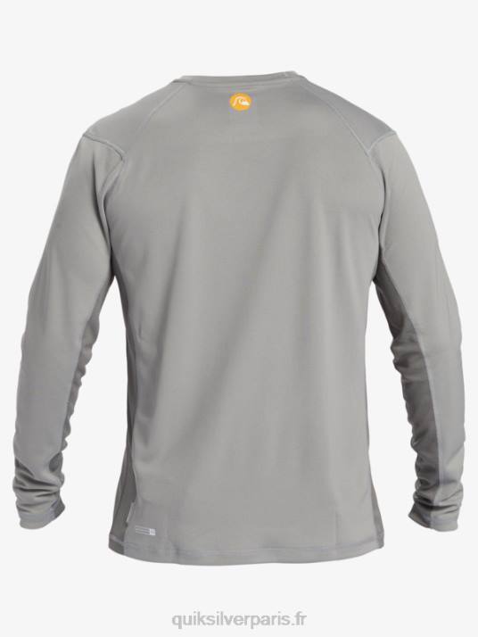 Hommes Quiksilver T-shirt de surf à manches longues Waterman Bamboo Check 2 UPF 50 D6PT258 Peau de requin