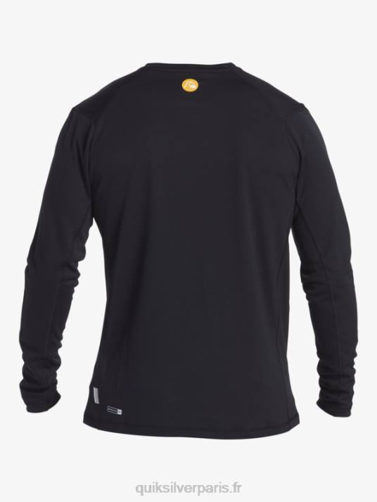 Hommes Quiksilver T-shirt de surf à manches longues Waterman Bamboo Check 2 UPF 50 D6PT261 noir