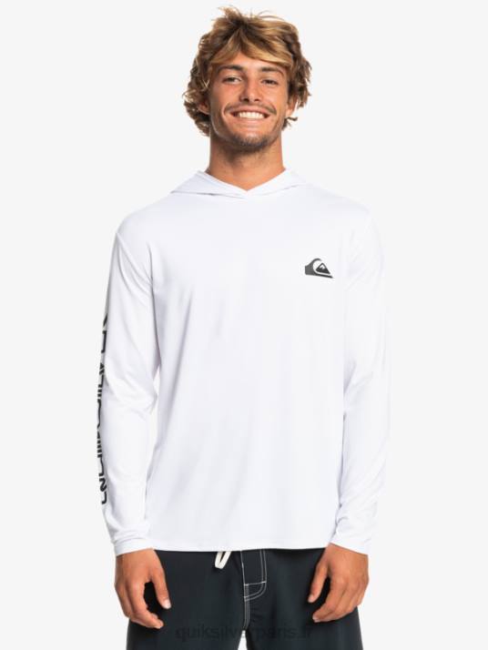 Hommes Quiksilver T-shirt de surf à manches longues omni session upf 50 D6PT769 blanc