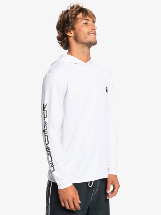 Hommes Quiksilver T-shirt de surf à manches longues omni session upf 50 D6PT769 blanc