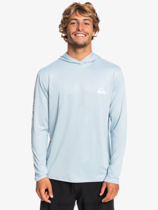 Hommes Quiksilver T-shirt de surf à manches longues omni session upf 50 D6PT771 bleu céleste
