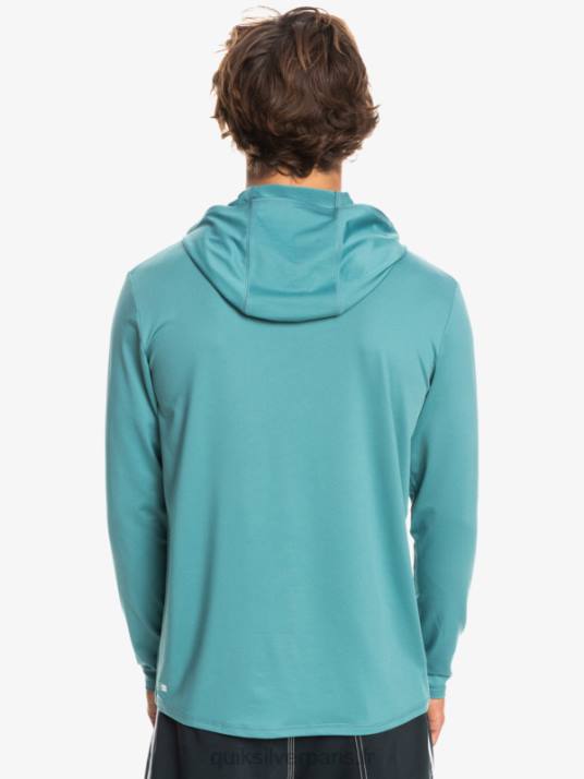 Hommes Quiksilver T-shirt de surf à manches longues omni session upf 50 D6PT772 bleu de bretagne