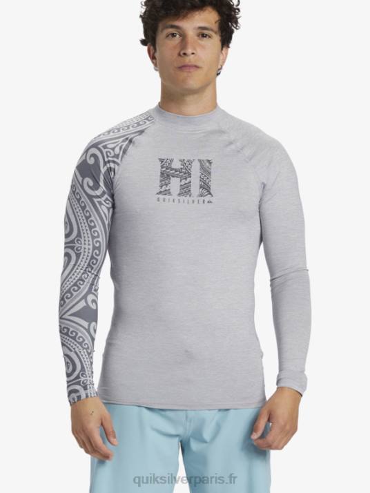 Hommes Quiksilver hawaii big island upf 50 t-shirt de surf à manches longues D6PT922 bruyère