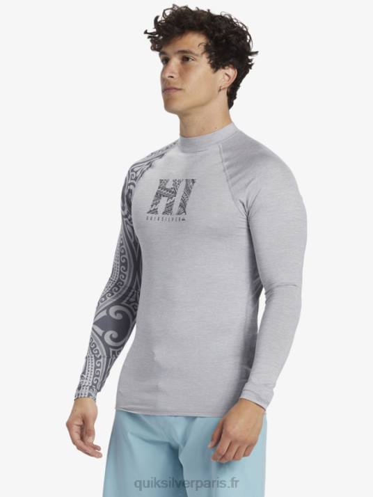Hommes Quiksilver hawaii big island upf 50 t-shirt de surf à manches longues D6PT922 bruyère