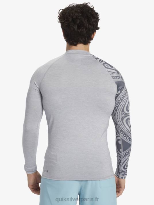 Hommes Quiksilver hawaii big island upf 50 t-shirt de surf à manches longues D6PT922 bruyère