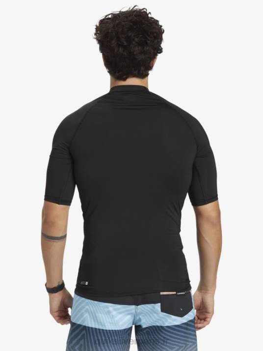 Hommes Quiksilver hawaii double down upf 50 t-shirt de surf à manches courtes D6PT1170 noir