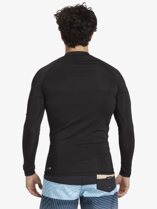Hommes Quiksilver hawaii double down upf 50 t-shirt de surf à manches longues D6PT1105 noir