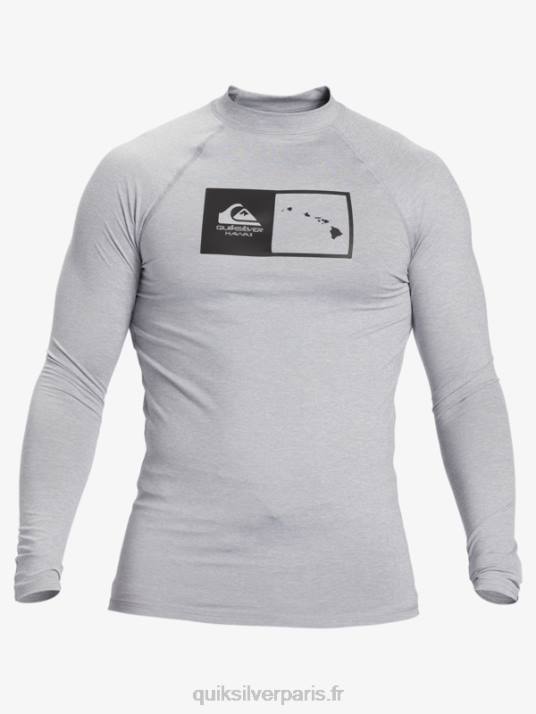 Hommes Quiksilver hawaii double down upf 50 t-shirt de surf à manches longues D6PT1106 bruyère
