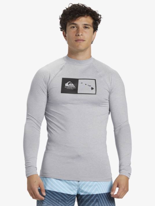 Hommes Quiksilver hawaii double down upf 50 t-shirt de surf à manches longues D6PT1106 bruyère