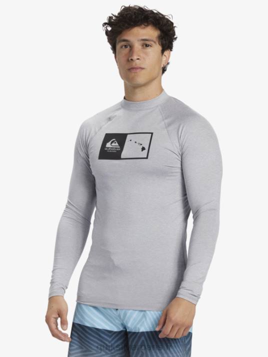 Hommes Quiksilver hawaii double down upf 50 t-shirt de surf à manches longues D6PT1106 bruyère