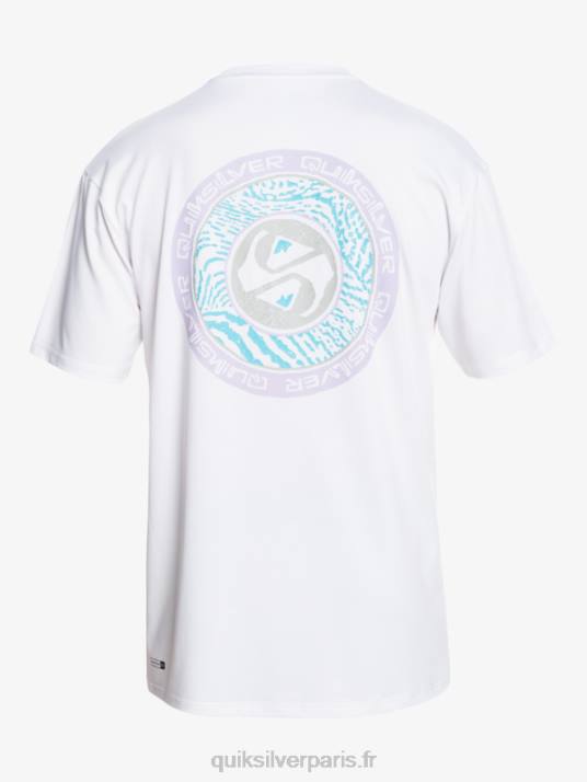 Hommes Quiksilver mix session upf 50 t-shirt de surf à manches courtes D6PT315 Blanc comme neige