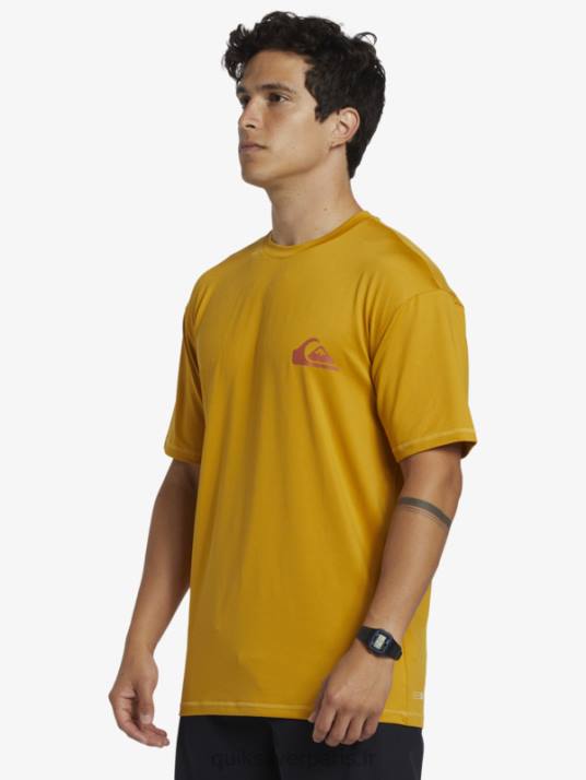 Hommes Quiksilver mix session upf 50 t-shirt de surf à manches courtes D6PT317 blé