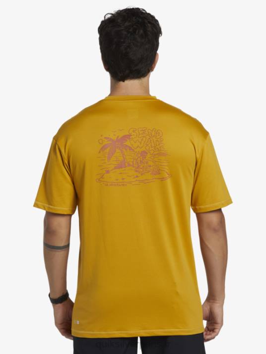Hommes Quiksilver mix session upf 50 t-shirt de surf à manches courtes D6PT317 blé