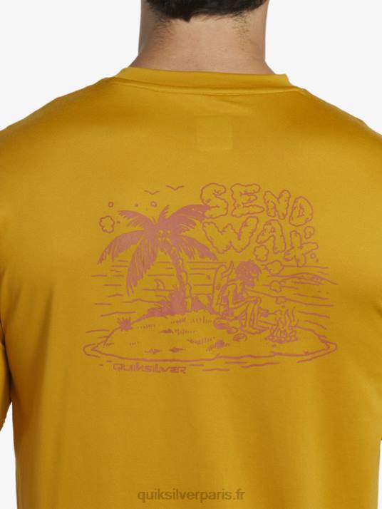 Hommes Quiksilver mix session upf 50 t-shirt de surf à manches courtes D6PT317 blé