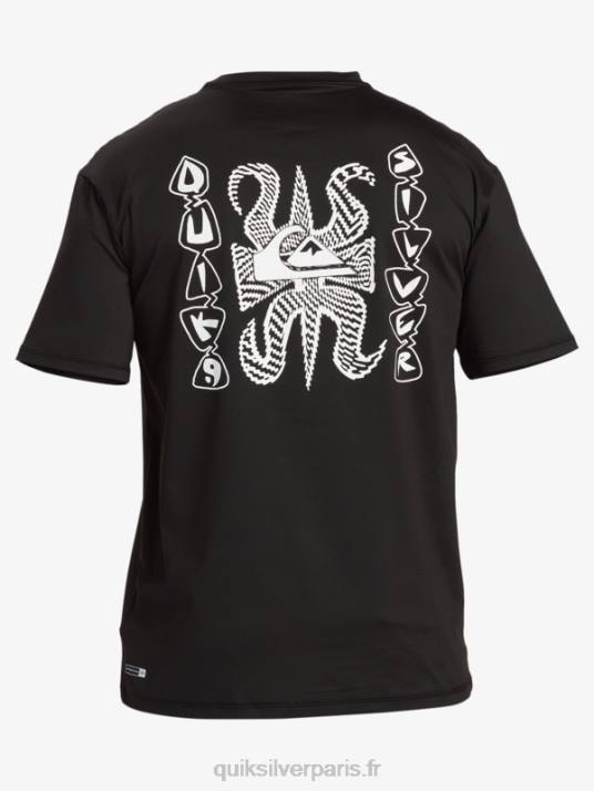 Hommes Quiksilver mix session upf 50 t-shirt de surf à manches courtes D6PT318 noir