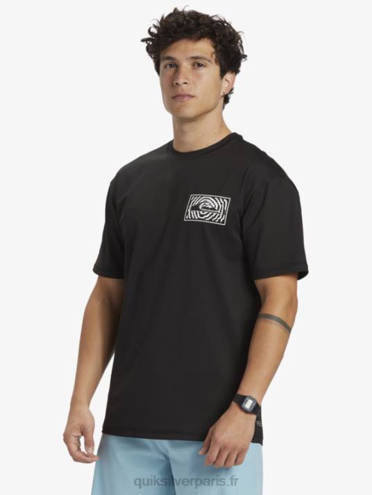 Hommes Quiksilver mix session upf 50 t-shirt de surf à manches courtes D6PT318 noir