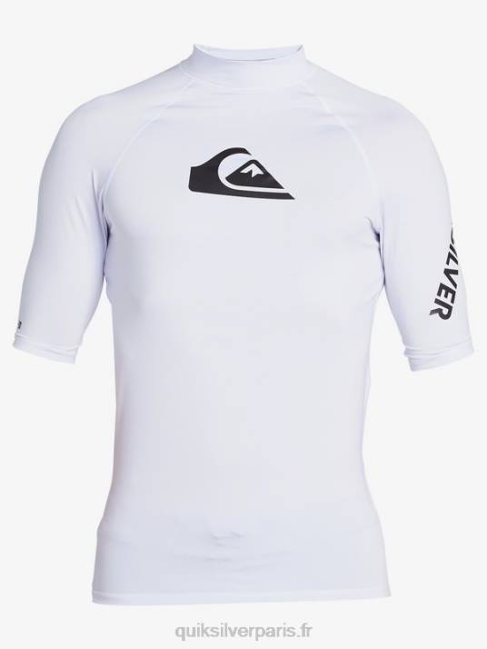 Hommes Quiksilver rashguard upf 50 à manches courtes de tous les temps D6PT1262 blanc