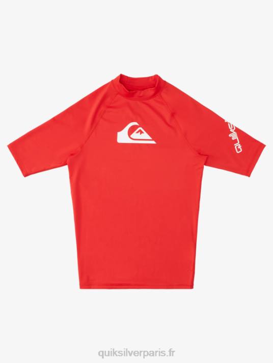 Hommes Quiksilver rashguard upf 50 à manches courtes de tous les temps D6PT1266 rouge vif