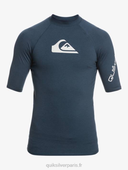 Hommes Quiksilver rashguard upf 50 à manches courtes de tous les temps D6PT812 blazer bleu marine chiné
