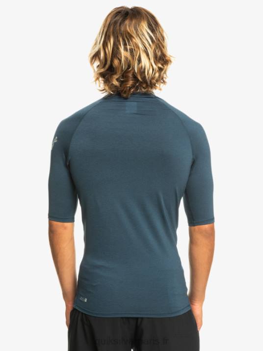 Hommes Quiksilver rashguard upf 50 à manches courtes de tous les temps D6PT812 blazer bleu marine chiné