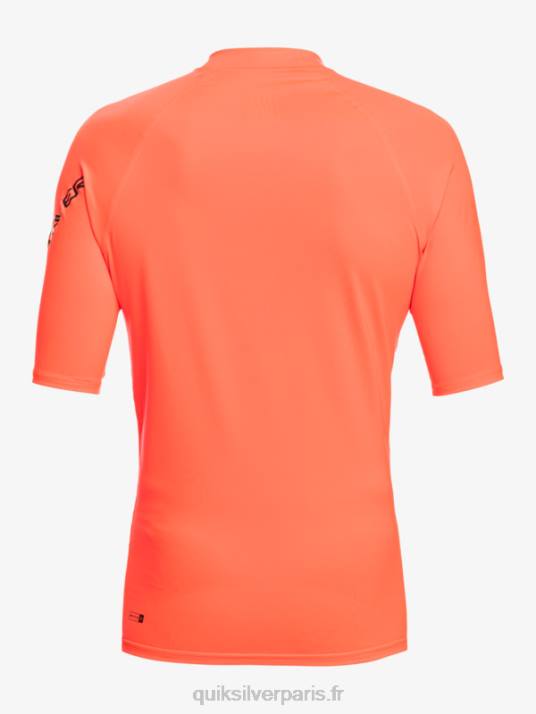 Hommes Quiksilver rashguard upf 50 à manches courtes de tous les temps D6PT813 corail de feu