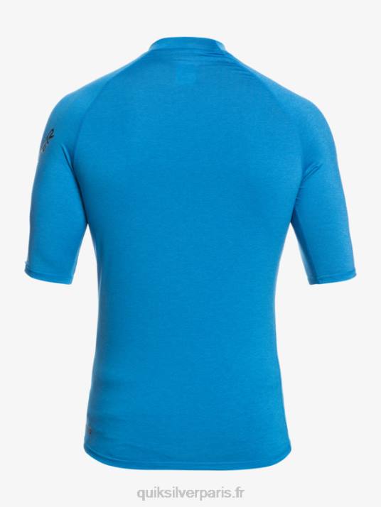 Hommes Quiksilver rashguard upf 50 à manches courtes de tous les temps D6PT814 tuba bleu chiné