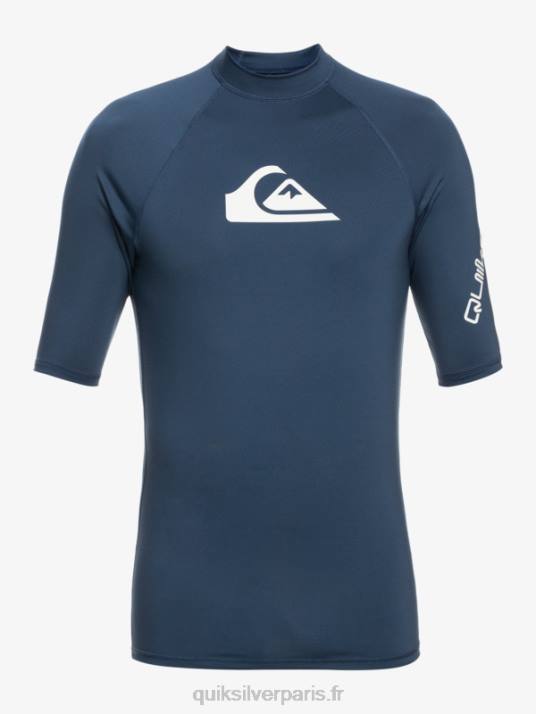 Hommes Quiksilver rashguard upf 50 à manches courtes de tous les temps D6PT815 insigne bleu