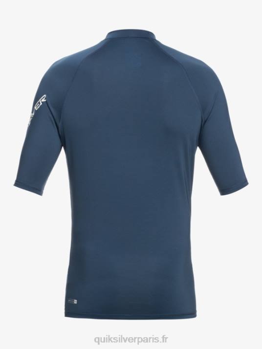 Hommes Quiksilver rashguard upf 50 à manches courtes de tous les temps D6PT815 insigne bleu