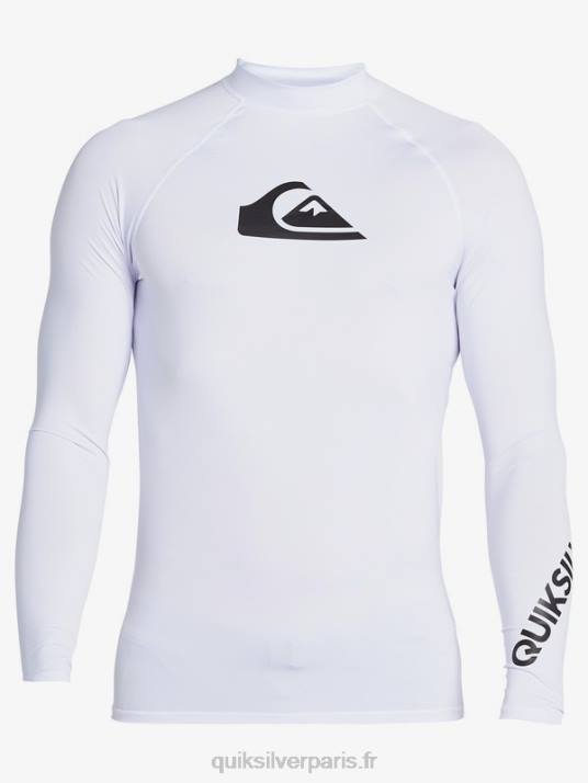 Hommes Quiksilver rashguard upf 50 à manches longues de tous les temps D6PT1429 blanc