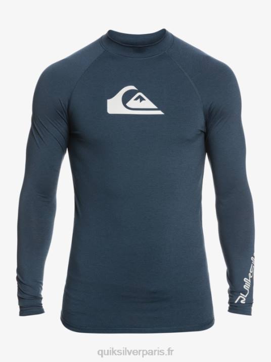 Hommes Quiksilver rashguard upf 50 à manches longues de tous les temps D6PT820 blazer bleu marine chiné