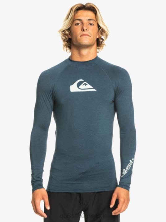 Hommes Quiksilver rashguard upf 50 à manches longues de tous les temps D6PT820 blazer bleu marine chiné