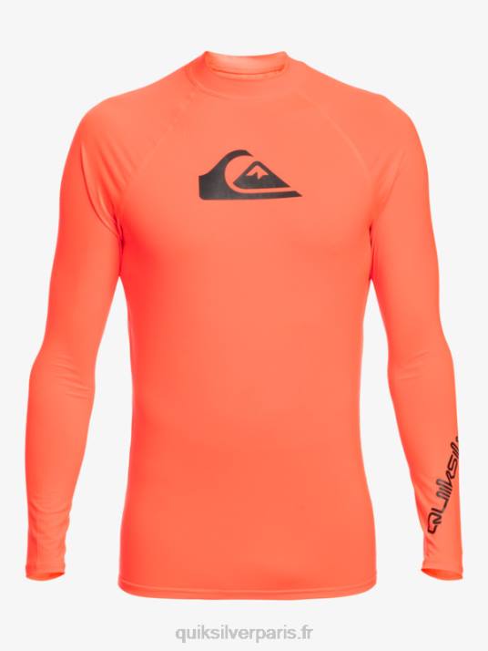 Hommes Quiksilver rashguard upf 50 à manches longues de tous les temps D6PT821 corail de feu