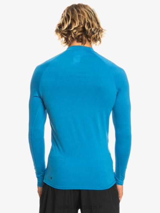 Hommes Quiksilver rashguard upf 50 à manches longues de tous les temps D6PT822 tuba bleu chiné