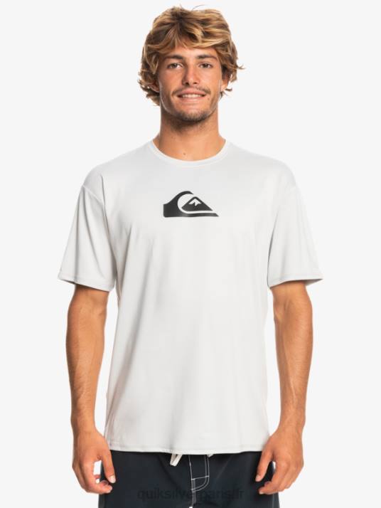 Hommes Quiksilver t-shirt de surf à manches courtes UPF 50 Solid Streak D6PT884 gris violet