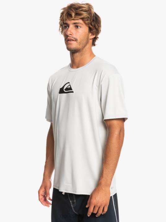Hommes Quiksilver t-shirt de surf à manches courtes UPF 50 Solid Streak D6PT884 gris violet