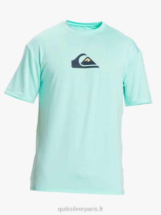 Hommes Quiksilver t-shirt de surf à manches courtes UPF 50 Solid Streak D6PT886 verre de plage