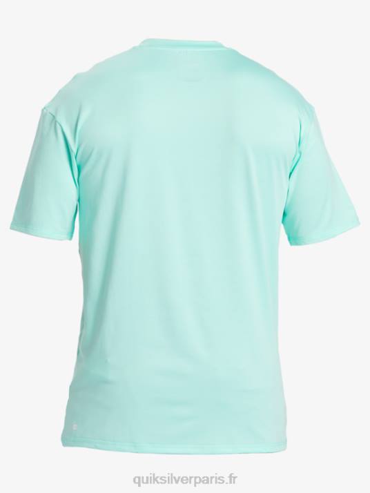 Hommes Quiksilver t-shirt de surf à manches courtes UPF 50 Solid Streak D6PT886 verre de plage
