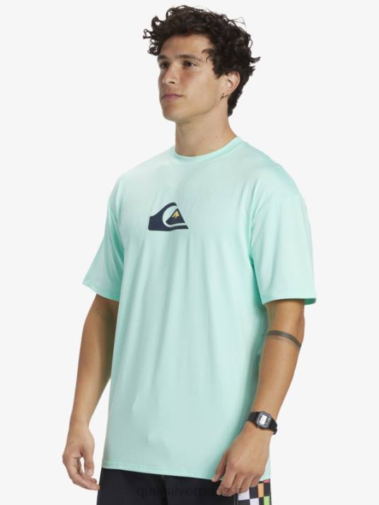 Hommes Quiksilver t-shirt de surf à manches courtes UPF 50 Solid Streak D6PT886 verre de plage