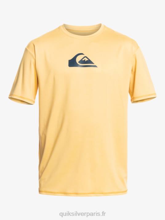 Hommes Quiksilver t-shirt de surf à manches courtes UPF 50 Solid Streak D6PT887 blé