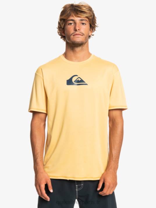 Hommes Quiksilver t-shirt de surf à manches courtes UPF 50 Solid Streak D6PT887 blé