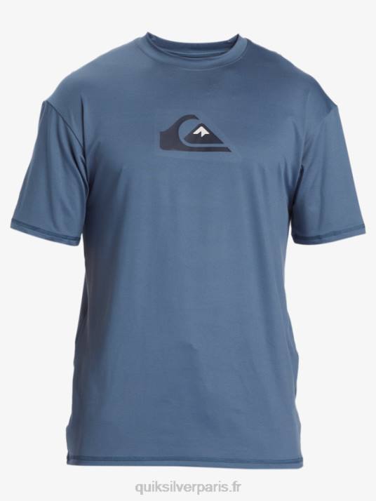 Hommes Quiksilver t-shirt de surf à manches courtes UPF 50 Solid Streak D6PT888 mer de Béring