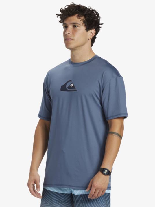 Hommes Quiksilver t-shirt de surf à manches courtes UPF 50 Solid Streak D6PT888 mer de Béring