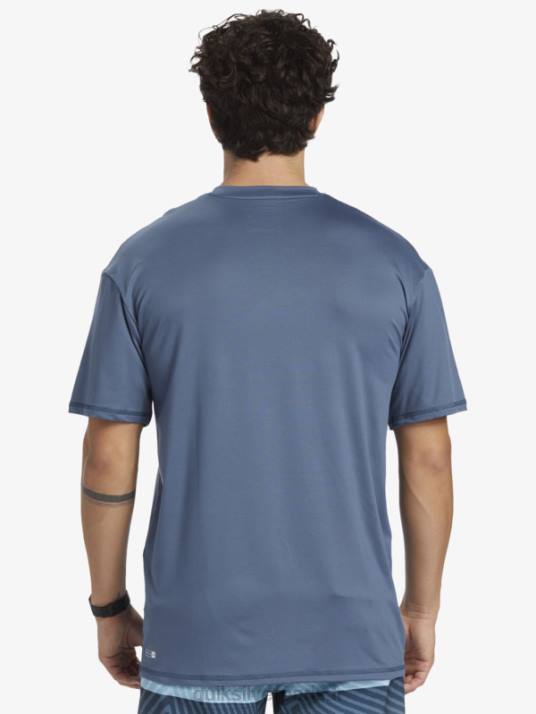 Hommes Quiksilver t-shirt de surf à manches courtes UPF 50 Solid Streak D6PT888 mer de Béring