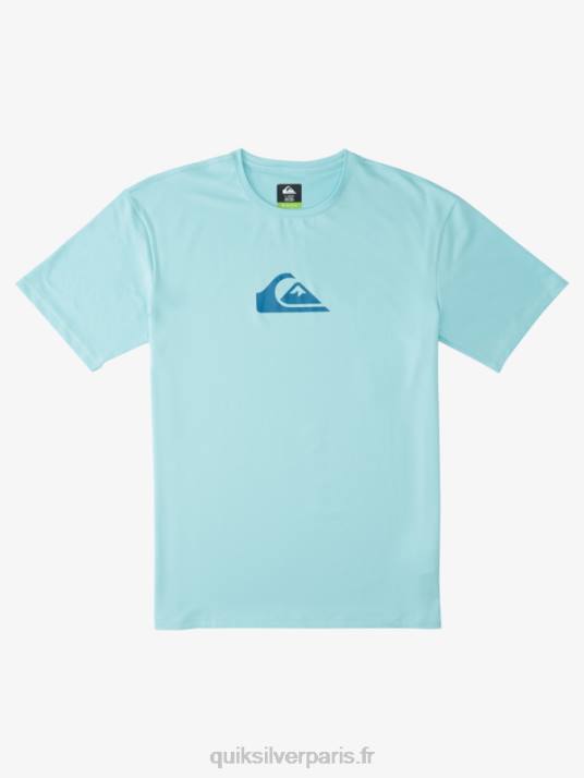 Hommes Quiksilver t-shirt de surf à manches courtes UPF 50 Solid Streak D6PT889 ange bleu