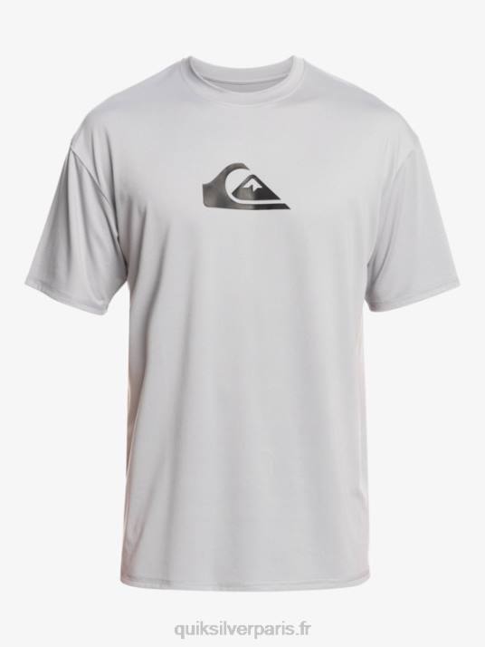 Hommes Quiksilver t-shirt de surf à manches courtes UPF 50 Solid Streak D6PT890 neige fondue