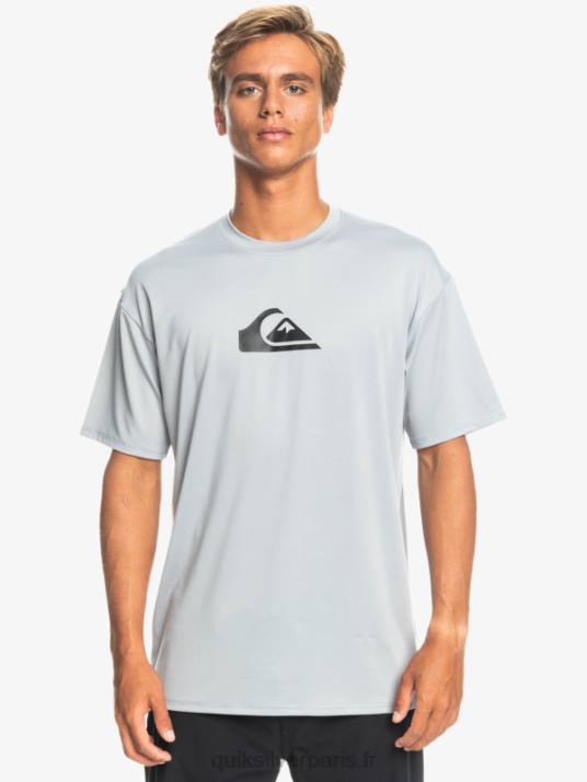 Hommes Quiksilver t-shirt de surf à manches courtes UPF 50 Solid Streak D6PT890 neige fondue